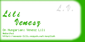 lili venesz business card